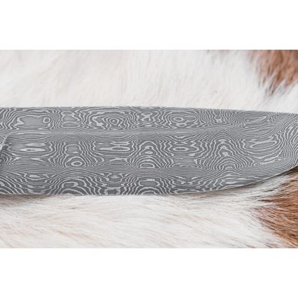 Ekskluzywny nóż damasceński 13 cm kasztanowiec