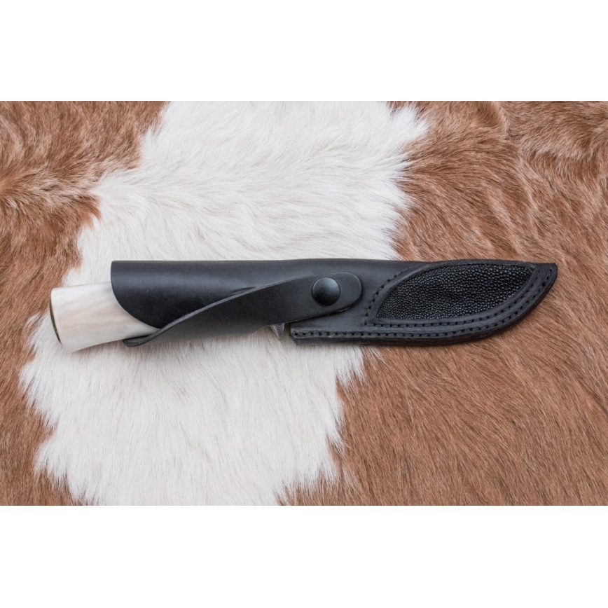 Ekskluzywny nóż damasceński 13 cm serpentynit/poroże renifera