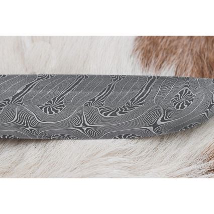 Ekskluzywny nóż damasceński 13 cm serpentynit/poroże renifera