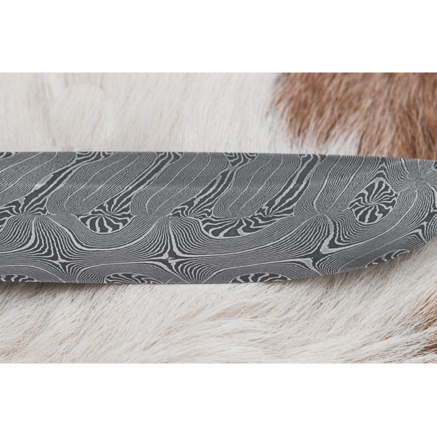 Ekskluzywny nóż damasceński 13 cm serpentynit/poroże renifera