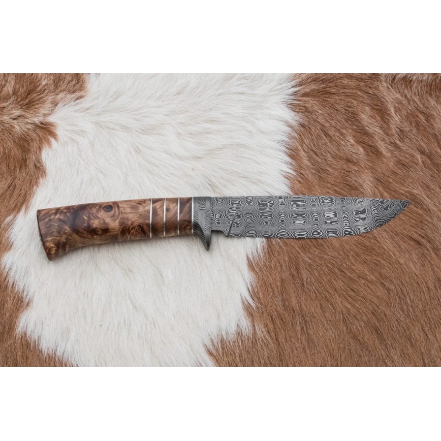 Ekskluzywny nóż damasceński 14,4 cm kasztanowiec/ząb mamuta