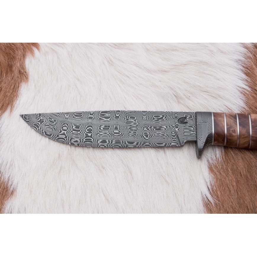 Ekskluzywny nóż damasceński 14,4 cm kasztanowiec/ząb mamuta