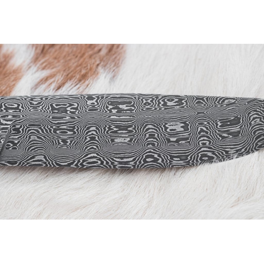 Ekskluzywny nóż damasceński 14,4 cm kasztanowiec/ząb mamuta