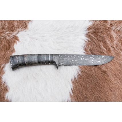 Ekskluzywny nóż damasceński 14 cm popiół