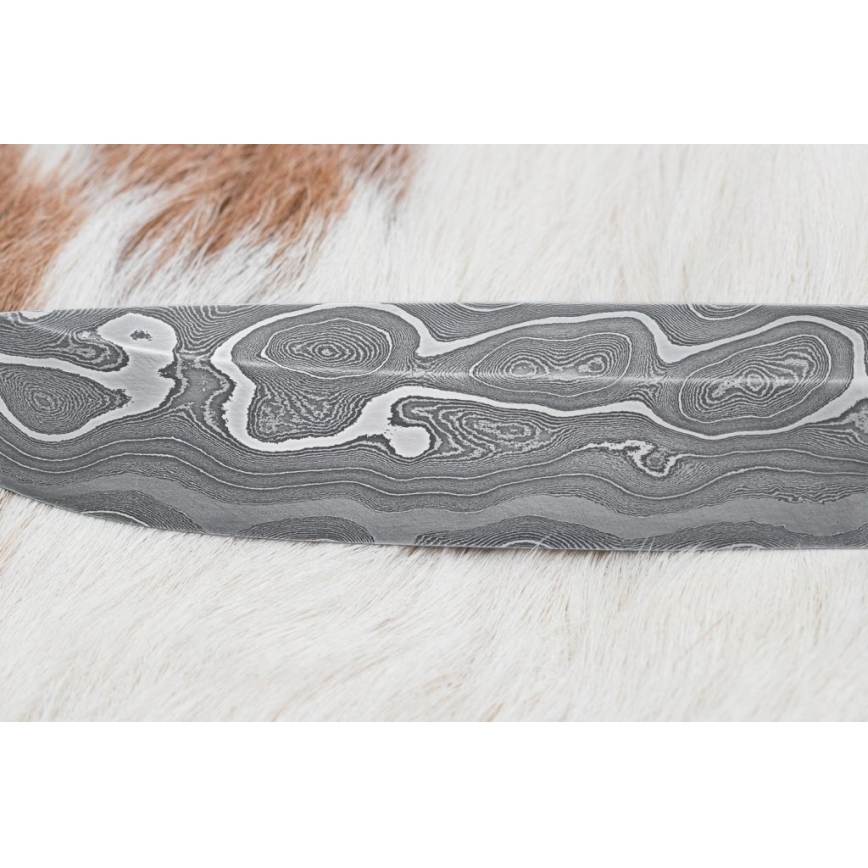 Ekskluzywny nóż damasceński 14 cm popiół