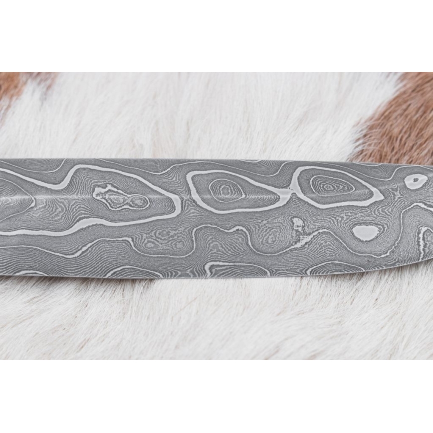 Ekskluzywny nóż damasceński 14 cm popiół