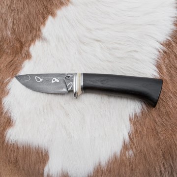 Ekskluzywny nóż damasceński 8,6 cm dąb/kość wielbłądzia