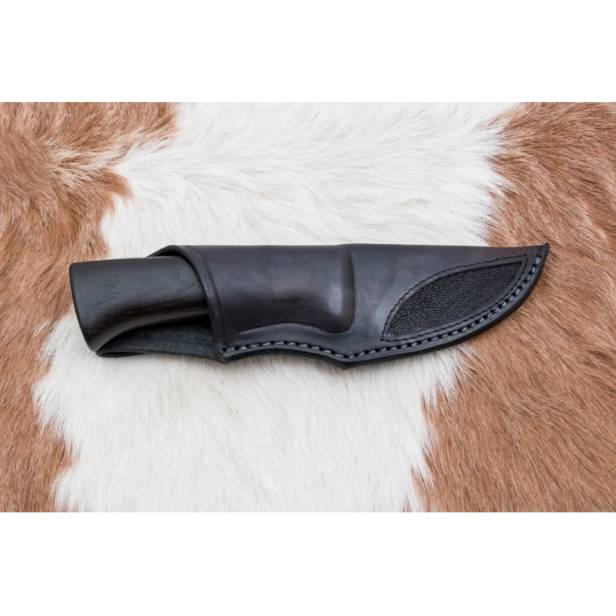 Ekskluzywny nóż damasceński 8,6 cm dąb/kość wielbłądzia