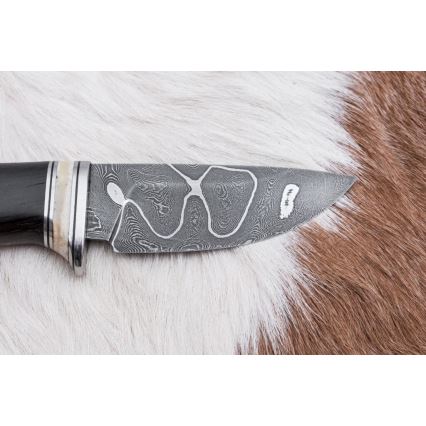 Ekskluzywny nóż damasceński 8,6 cm dąb/kość wielbłądzia