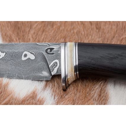 Ekskluzywny nóż damasceński 8,6 cm dąb/kość wielbłądzia