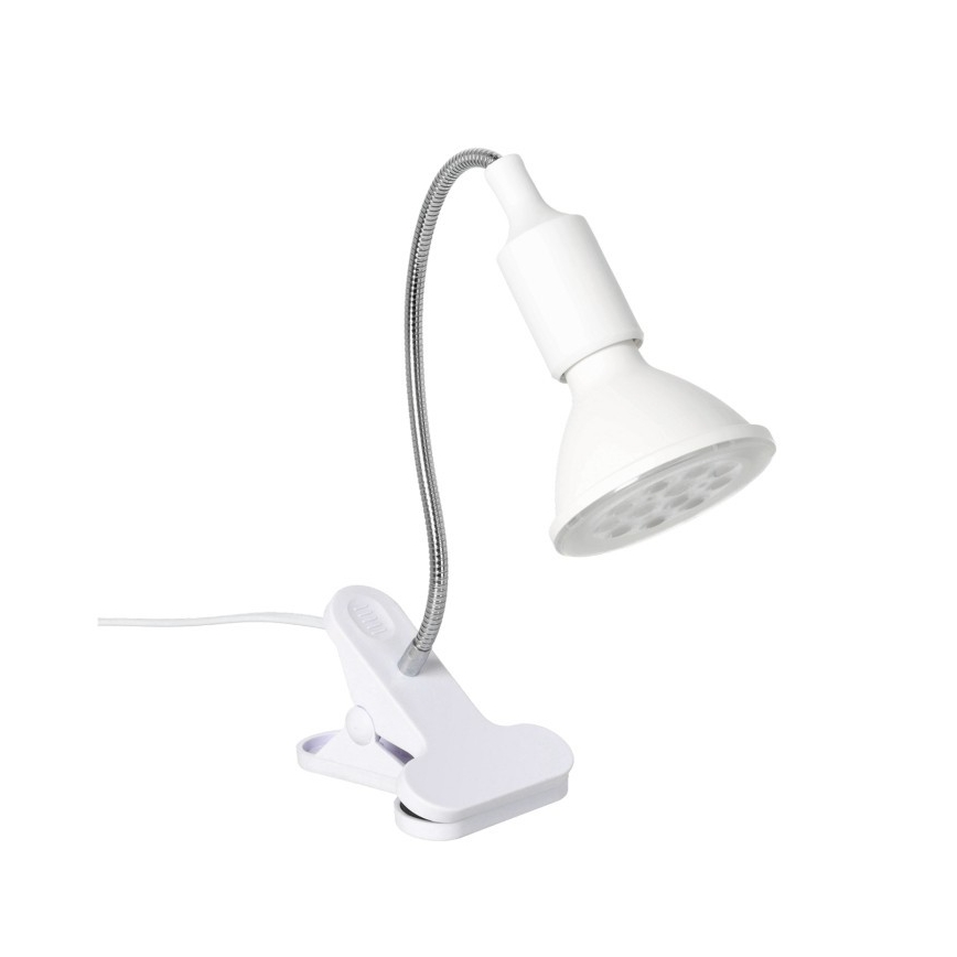 Elastyczna lampa stołowa z klipsem do uprawy roślin PLANTY 1xE27/30W/230V biała