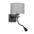 Elastyczna lampa LED POLO 1xE27/40W+LED/2W 230V czarna
