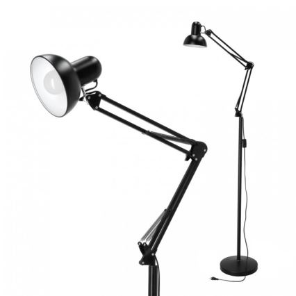 Elastyczna lampa podłogowa AURIQ 1xE27/60W/230V 184 cm czarny