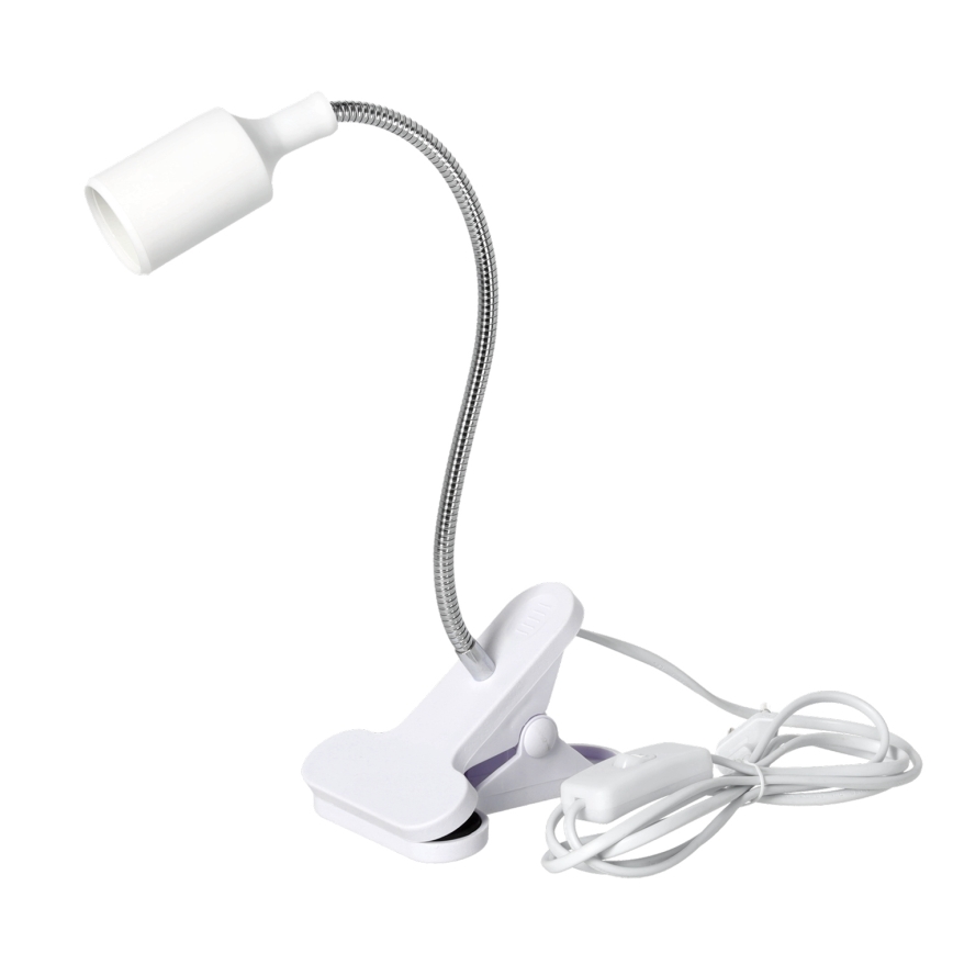 Elastyczna Lampa stołowa z klipsem CLIP 1xE27/30W/230V biały