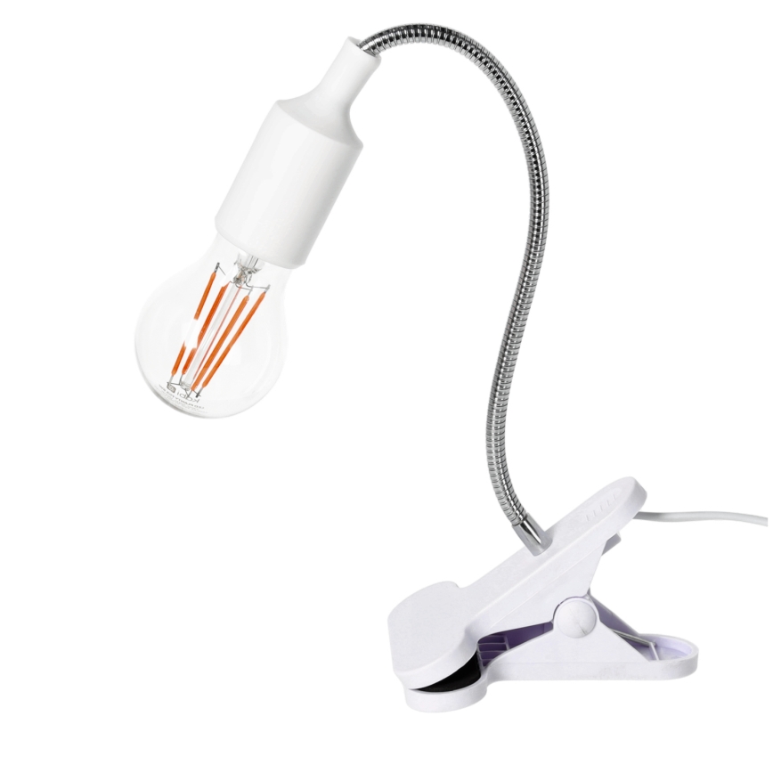 Elastyczna Lampa stołowa z klipsem CLIP 1xE27/30W/230V biały