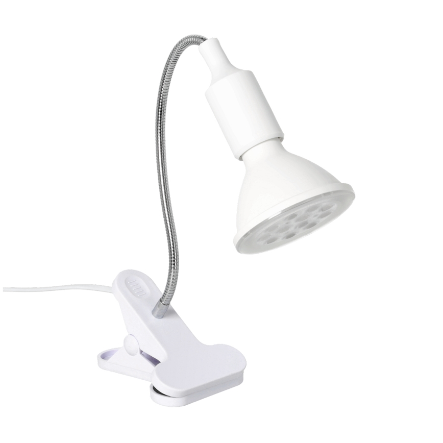 Elastyczna Lampa stołowa z klipsem CLIP 1xE27/30W/230V biały