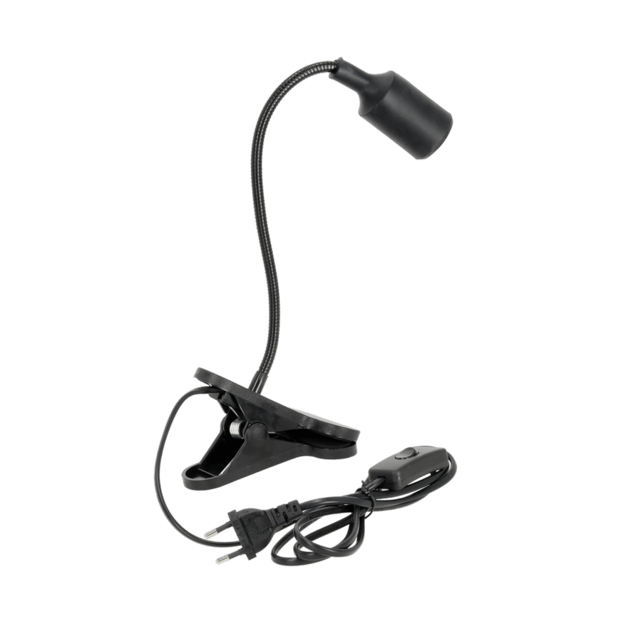 Elastyczna Lampa stołowa z klipsem CLIP 1xE27/30W/230V czarny