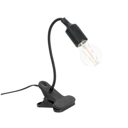 Elastyczna Lampa stołowa z klipsem CLIP 1xE27/30W/230V czarny