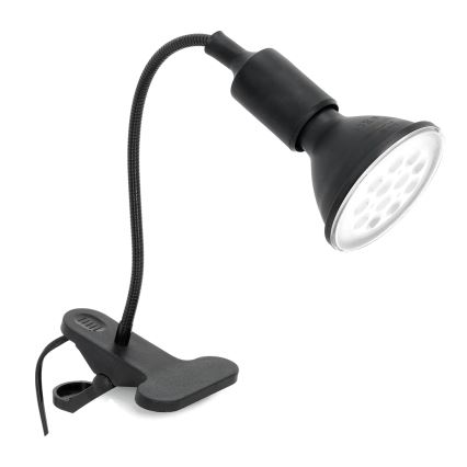 Elastyczna Lampa stołowa z klipsem CLIP 1xE27/30W/230V czarny