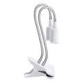 Elastyczna Lampa stołowa z klipsem do uprawy roślin PLANTY 2xE27/30W/230V biała