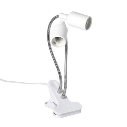 Elastyczna Lampa stołowa z klipsem do uprawy roślin PLANTY 2xE27/30W/230V biała