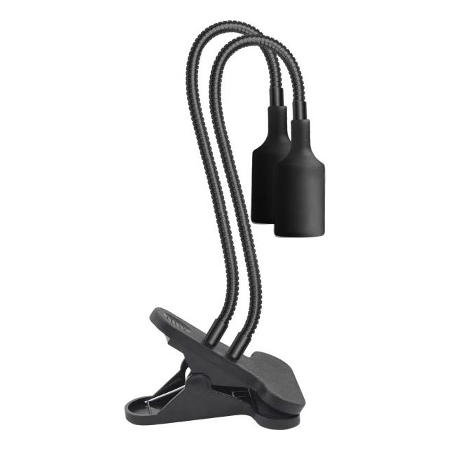 Elastyczna Lampa stołowa z klipsem do uprawy roślin PLANTY 2xE27/30W/230V czarna