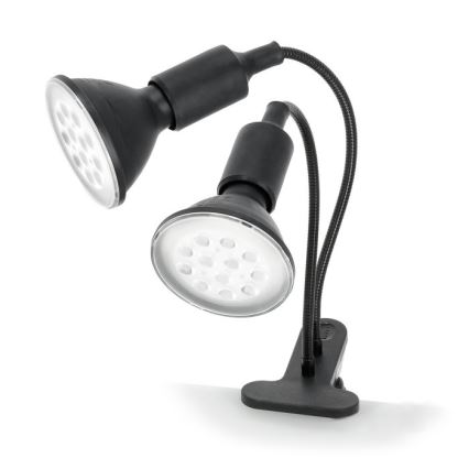Elastyczna Lampa stołowa z klipsem do uprawy roślin PLANTY 2xE27/30W/230V czarna