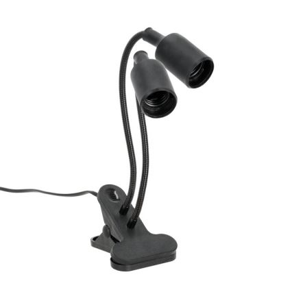 Elastyczna Lampa stołowa z klipsem do uprawy roślin PLANTY 2xE27/30W/230V czarna