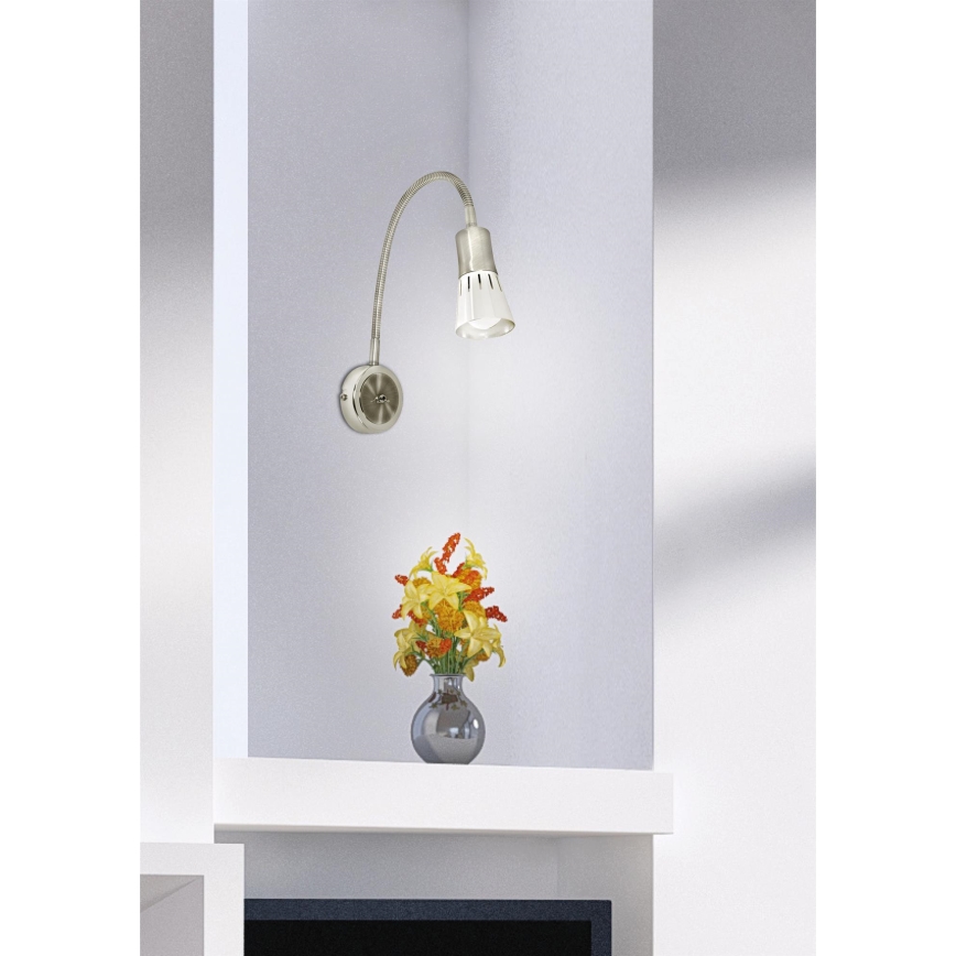 Elastyczna lampka ARENA 1xE14/40W/230V matowy chrom