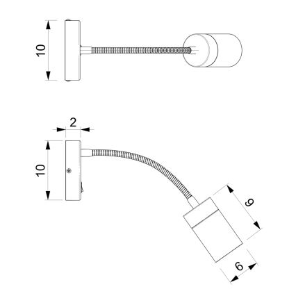 Elastyczna lampka JOKER 1xGU10/8W/230V biała/złota