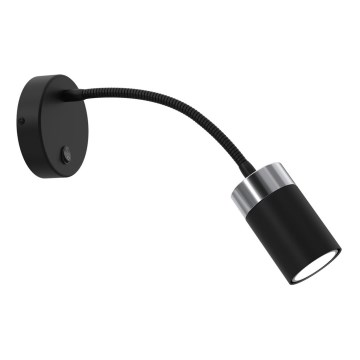 Elastyczna lampka JOKER 1xGU10/8W/230V czarna/matowy chrom