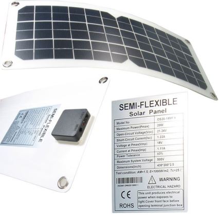 Elastyczny panel fotowoltaiczny USB 20W/12V