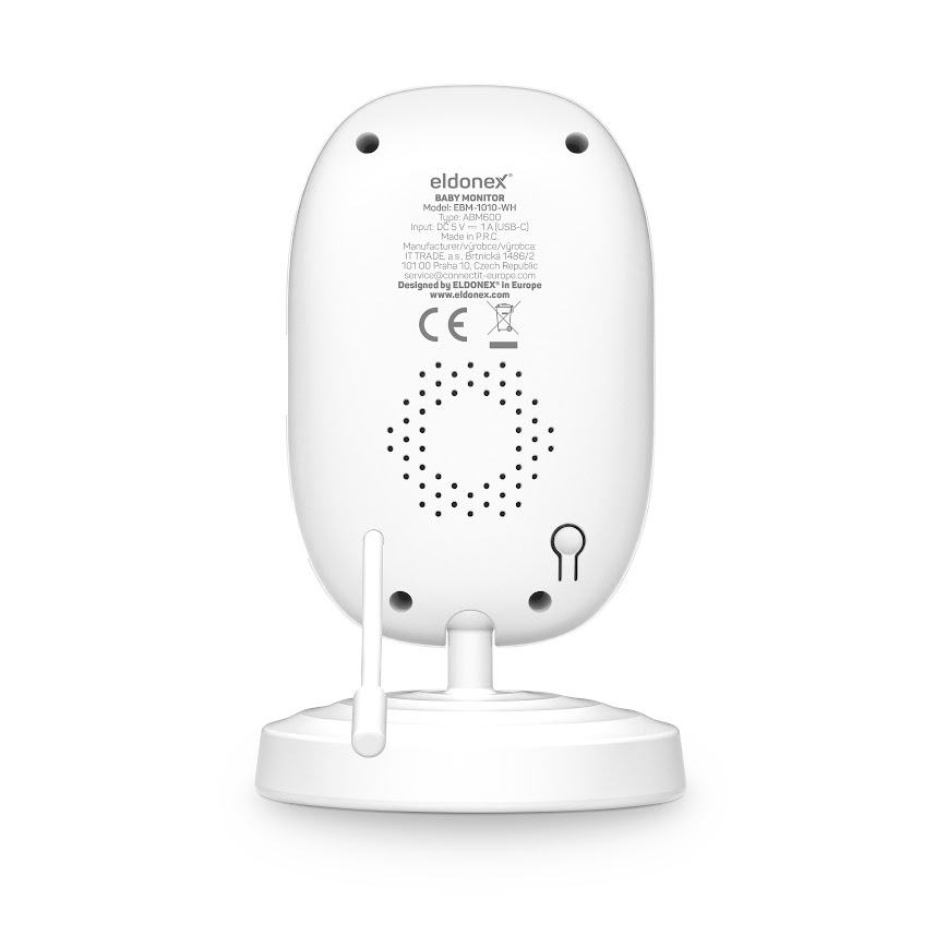 ELDONEX EBM-1010-WH - Elektroniczna niania z monitorem 5V/2000 mAh