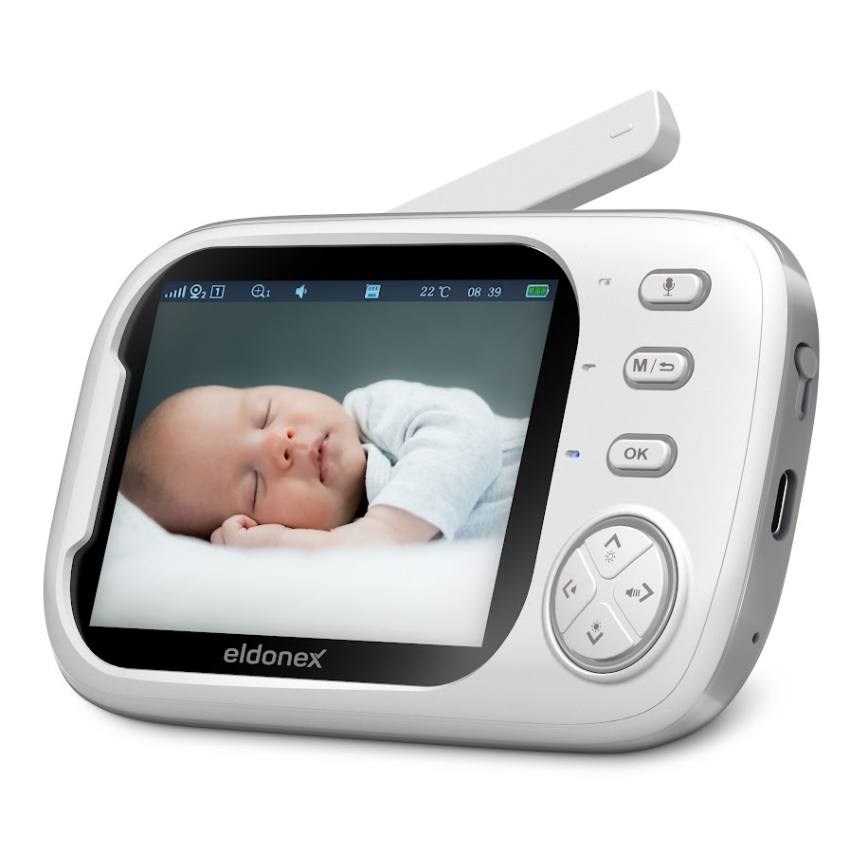 ELDONEX EBM-1010-WH - Elektroniczna niania z monitorem 5V/2000 mAh