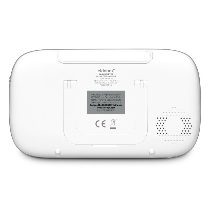 ELDONEX EBM-1010-WH - Elektroniczna niania z monitorem 5V/2000 mAh
