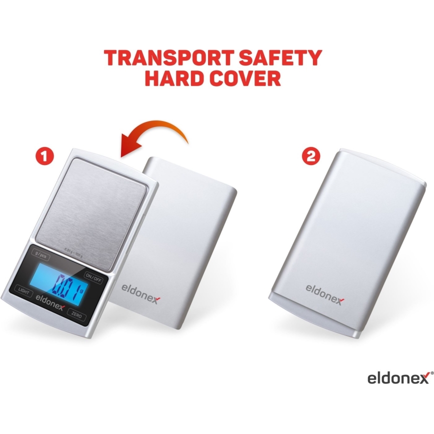 ELDONEX EKS-4040-SL - Waga precyzyjna 2xCR2032 srebrny