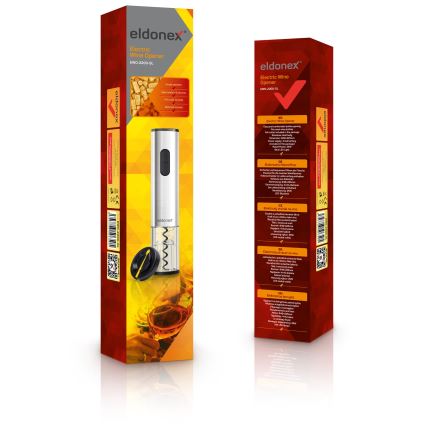 ELDONEX EWO-2200-SL - Elektryczny otwieracz do wina 4xAA matowy chrom