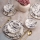 Elegancki 24-elementowy zestaw obiadowy — biały/czarny, ceramiczny