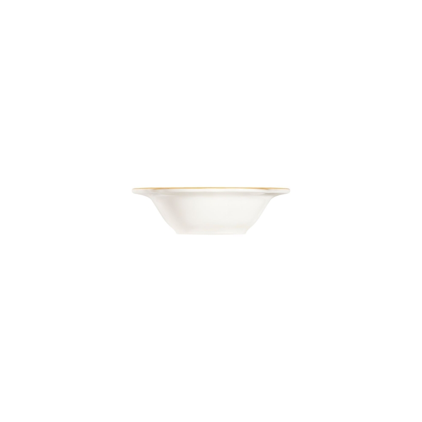 Elegancki 24‑częściowy zestaw obiadowy, biały ze złotym wykończeniem, porcelana
