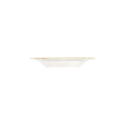 Elegancki 24‑częściowy zestaw obiadowy, biały ze złotym wykończeniem, porcelana