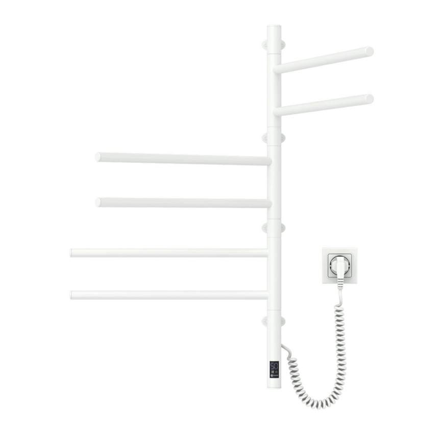 Elektryczna obrotowa suszarka do ręczników z termostatem ARABESQUE 196W/230V 81,8 cm IP44 biały