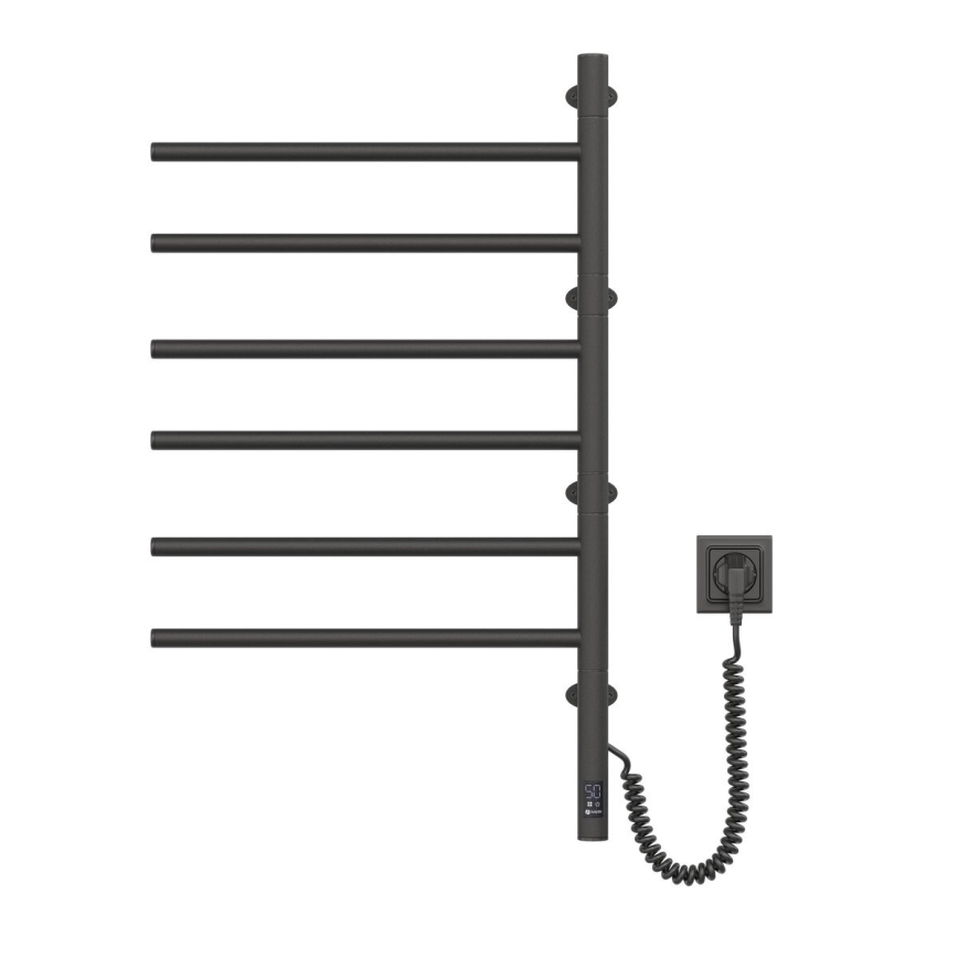 Elektryczna obrotowa suszarka do ręczników z termostatem ARABESQUE 196W/230V 81,8 cm IP44 czarny