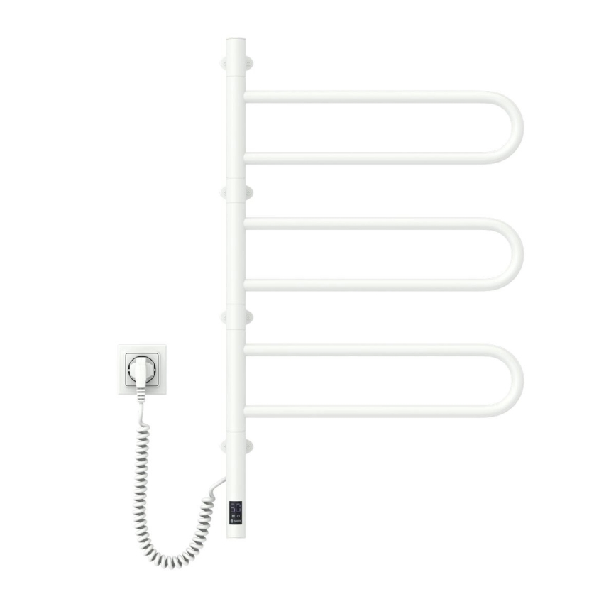 Elektryczna obrotowa suszarka do ręczników z termostatem FOUETTE 185W/230V 81,8 cm IP44 biały