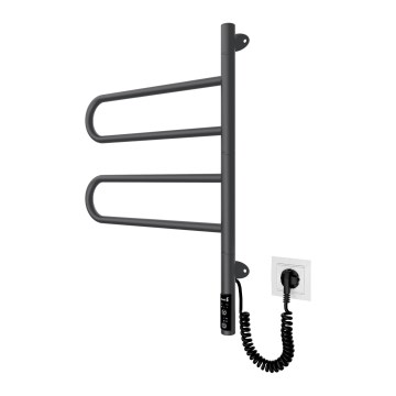 Elektryczna obrotowa suszarka do ręczników TRISTAR 75W/230V 62,5x44,5 cm IP44 stal nierdzewna/czarny