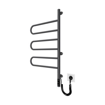 Elektryczna obrotowa suszarka do ręczników TRISTAR 80W/230V 82,5x44,5 cm IP44 stal nierdzewna/czarny