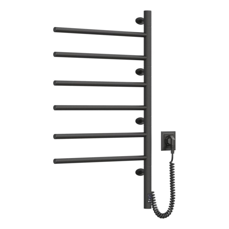 Elektryczna obrotowa suszarka do ręczników z termostatem ARABESQUE 196W/230V 81,8 cm IP44 czarny