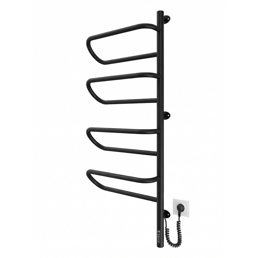 Elektryczna obrotowa suszarka do ręczników ELECTRA 120W/230V 102,5x44,5 cm stal nierdzewna/czarna prawa