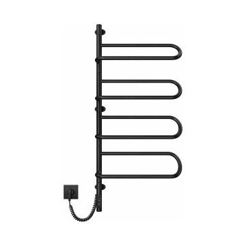 Elektryczna obrotowa suszarka na ręczniki ELECTRA 120W/230V 102,5x47,5 cm, stal nierdzewna/czarna, lewa