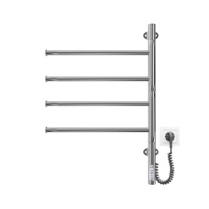 Elektryczna obrotowa suszarka na ręczniki VEER 50W/230V 62,5x44,5 cm stal nierdzewna/błyszczący chrom