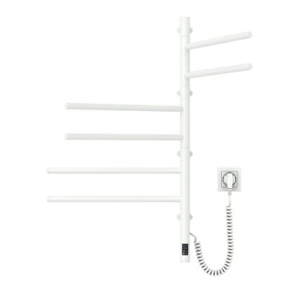 Elektryczna obrotowa suszarka na ręczniki z termostatem ARABESQUE 105W 80x49 cm biała